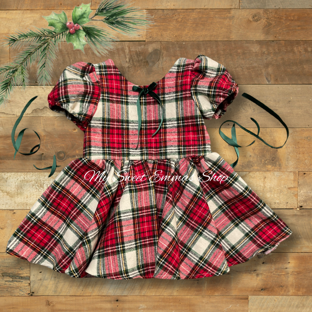 4T RTS flannel plaid dress