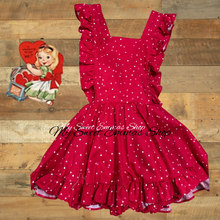 Load image into Gallery viewer, Heart pinafore size 4
