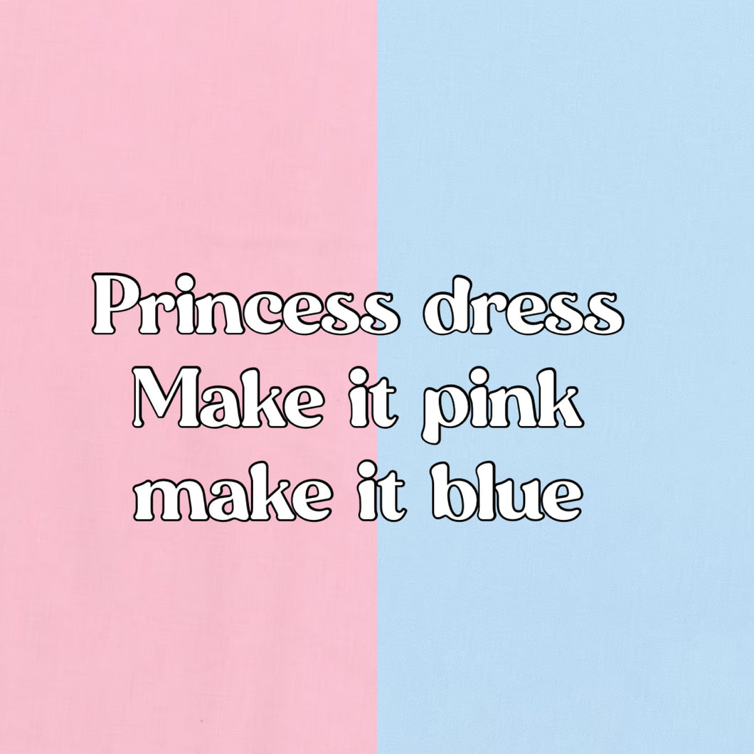 Pink and blue dress