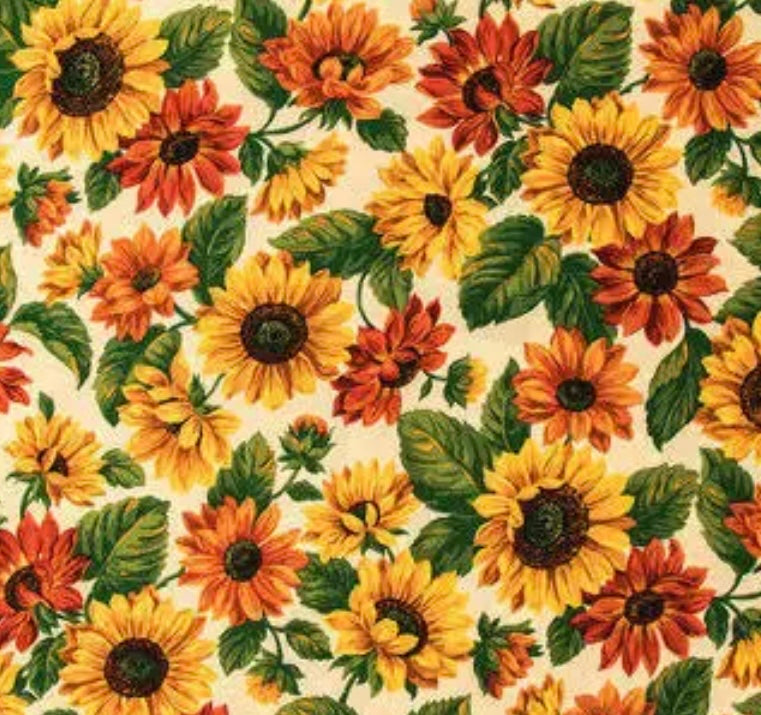 Cream background Sunflowers