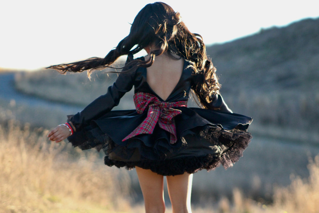 Black lace dress