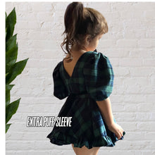 Load image into Gallery viewer, Flannel green blue plaid
