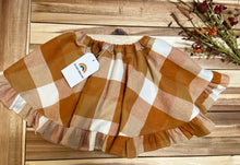Load image into Gallery viewer, Mustard flannel skirt
