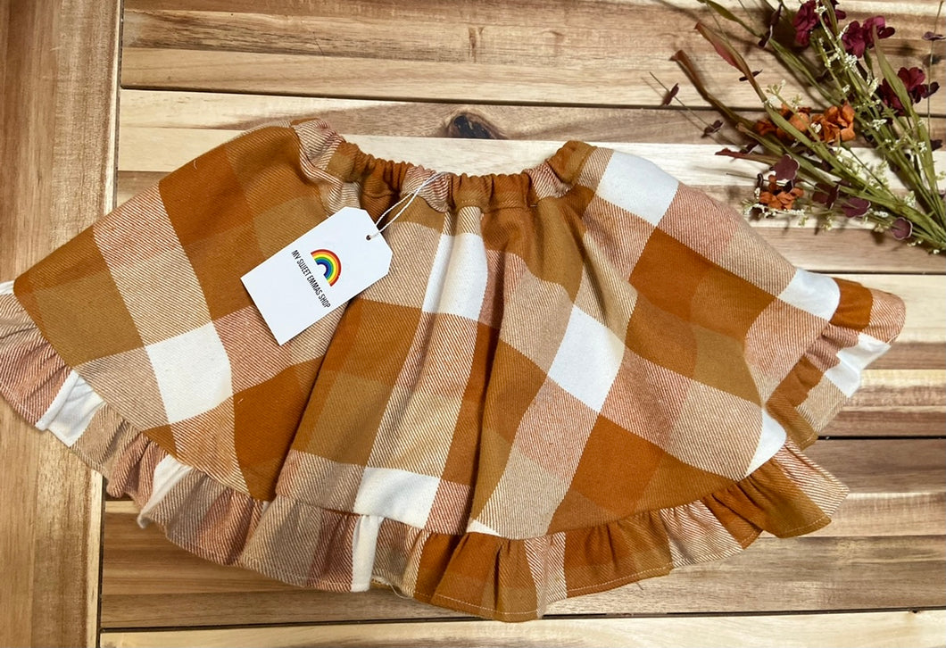Mustard flannel skirt